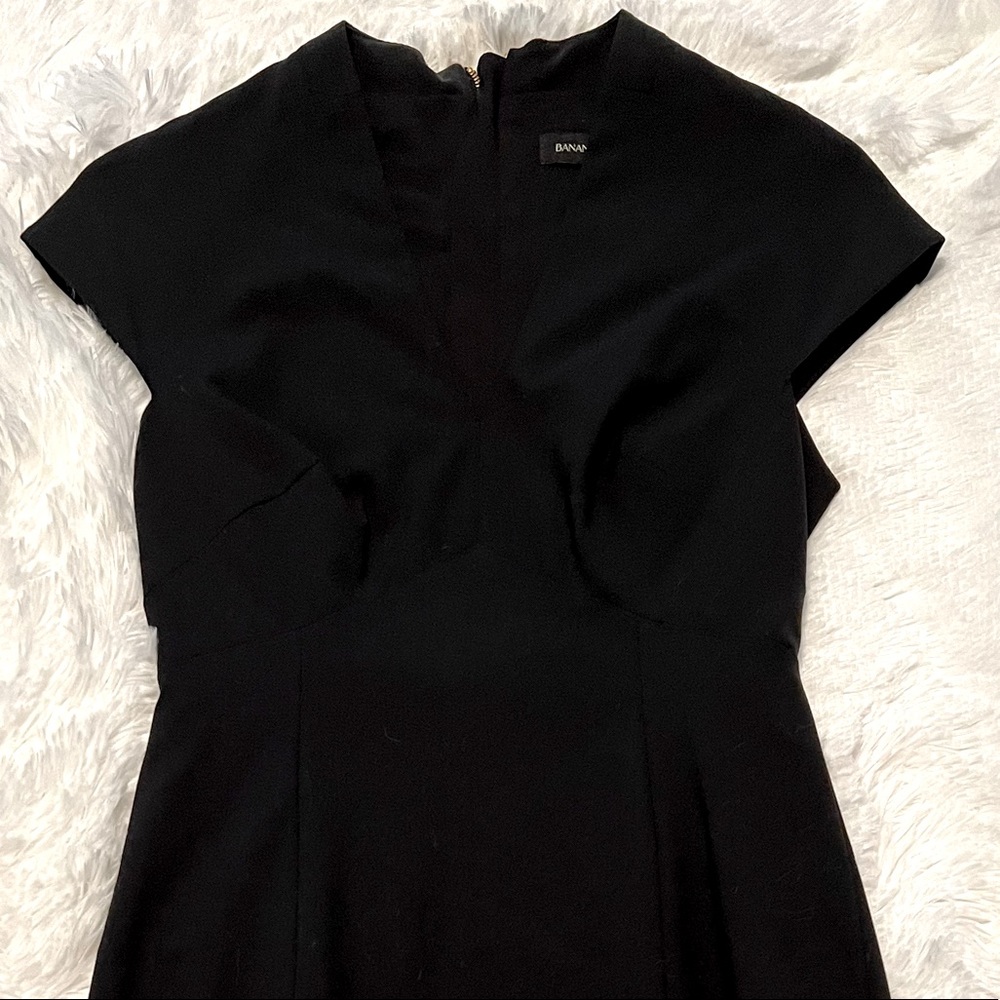 Banana Republic Black Dress with Full-zip Back